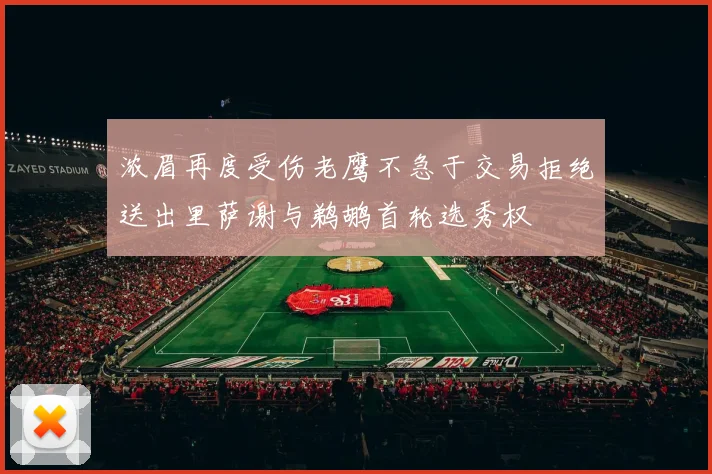 浓眉再度受伤老鹰不急于交易拒绝送出里萨谢与鹈鹕首轮选秀权